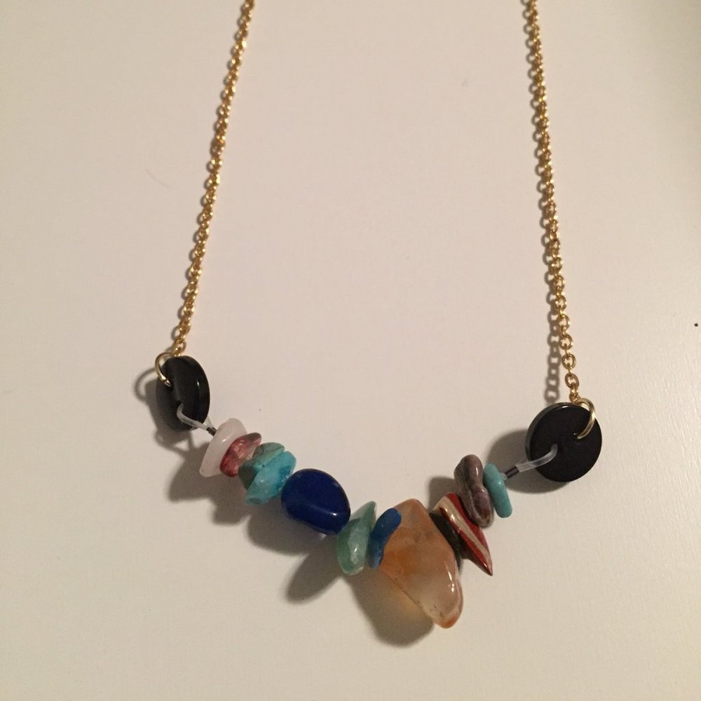 2 for $32 / Rockchip Gemstone Necklace